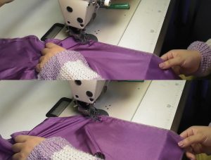 ミシンで縫う